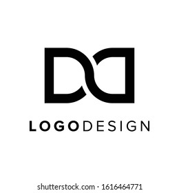 Modern abstract initial DD infinity logo design concept vector