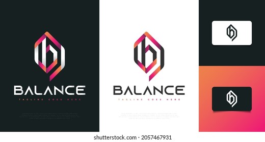 Plantilla de diseño del logotipo de la letra inicial B moderna y abstracta. Diseño de logotipo B