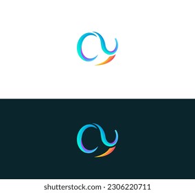 Modern Abstract Initial letter CY, YC, OY, YO logo. 3D Colorful CY, YC, OY, YO logo.