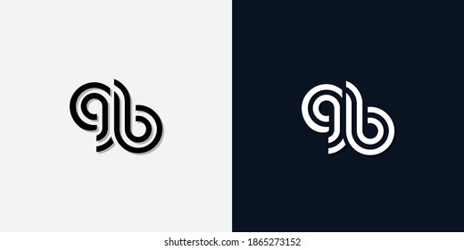 Modern Abstract Initial letter GB logo. This icon incorporate with two abstract typeface in the creative way.It will be suitable for which company or brand name start those initial.