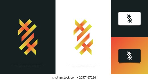 Plantilla de diseño de logotipo H y H de la carta inicial moderna y abstracta. Diseño del logotipo HH