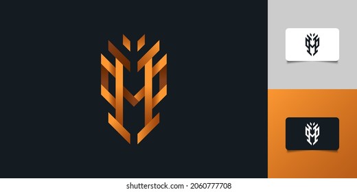 Modern and Abstract Initial Letter H Logo Design. H Monogram Logo Design Template. Graphic Alphabet Symbol for Corporate Business Identity