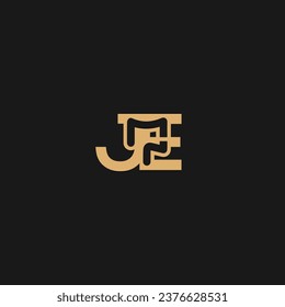 Modern Abstract Initial letter JE Dental logo,
