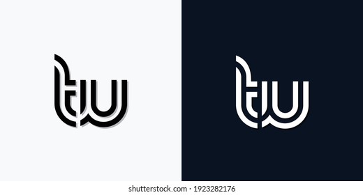 Modern Abstract Initial letter TU logo. This icon incorporate with two abstract typeface in the creative way.It will be suitable for which company or brand name start those initial.