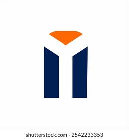 Modern abstract initial letter Y N logo design.	