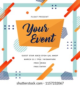Modern Abstract Invitation Vector Template