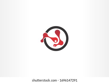 modern abstract ion logo and connection concept design