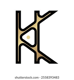 Modern abstract K letter vector art logo design. Monogram logo concept style logo design. Typography concept logo.

