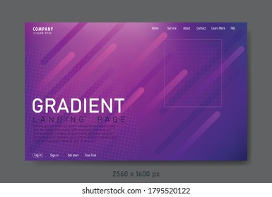 Modern abstract landing page background with gradient colors using fluid and liquid diagonal elements.