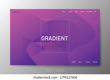 Modern abstract landing page background with gradient colors using fluid and liquid diagonal elements.