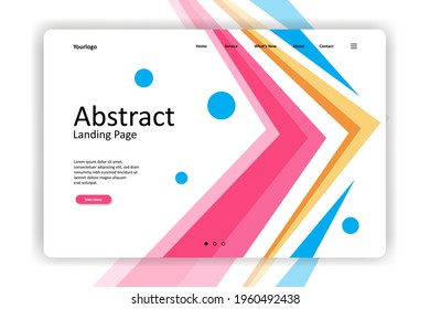 Modern abstract landing page template
