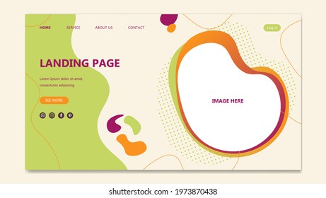 modern abstract landing page template