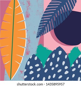 MODERN ABSTRACT LANDSCAPE COMPOSITION ARTWORK PRINT 