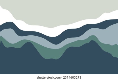 Vector De Paisajes Resumen Moderno. EPS