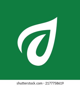 Modern abstract leaf logo design
