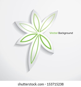 Modern abstract leaves design template. Vector illustration