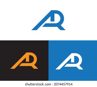 Modern abstract letter AR logo design