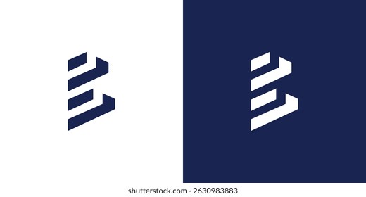 letra moderna e abstrata B iniciais logotipo design