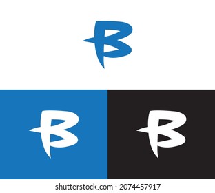 Modern abstract letter B logo design
