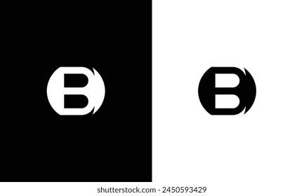 Diseño abstracto moderno del logotipo de la letra B. Icono de base inicial B mínima.