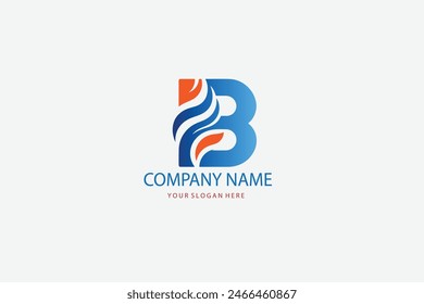 Modern abstract letter B logo design. Minimal B initial based icon. Initial B vector