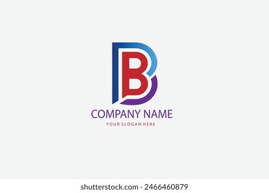 Modernes abstraktes Buchstaben-B-Logo-Design. Minimal-B-Initialsymbol Anfängliche B-Vektorgrafik