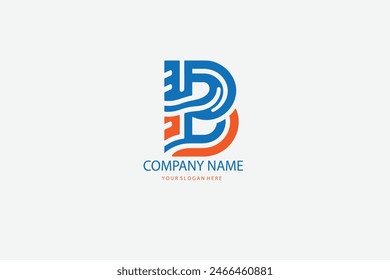 Modern abstract letter B logo design. Minimal B initial based icon. Initial B vector