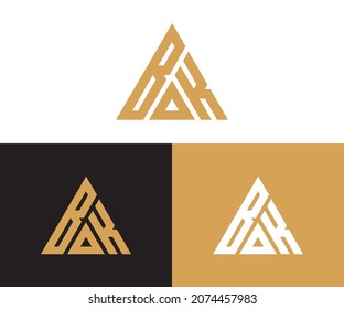 Modern abstract letter BAK logo design