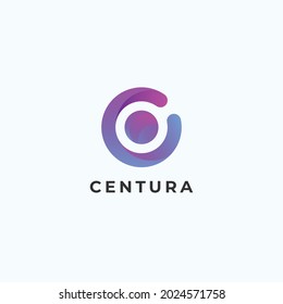 Modern Abstract Letter C Shape Logo Design Template