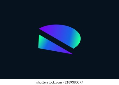 Modern and Abstract Letter D Logo Design in Colorful Gradient. D Initial Logo for Business and Technology