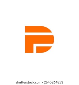 Modern Abstract Letter D P Monogram Logo