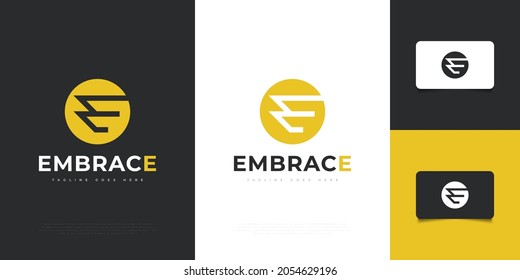 Plantilla de diseño de logotipo de carta E moderna y abstracta. E Símbolo o icono. Símbolo gráfico de alfabeto para identidad empresarial