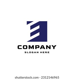 Kombination aus Buchstaben E und quadratischem Logo