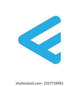 Moderner abstrakter Buchstabe F oder E Logo-Design-Vektorgrafik