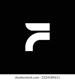 Modern abstract letter F logo design