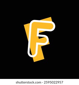 Modern abstract letter F logo design