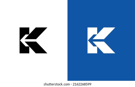 Modern abstract letter K logo design. Minimal K initial based icon. Initial K vector