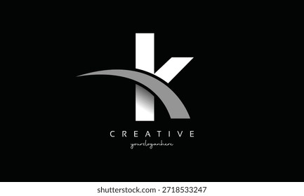 Moderner abstrakter Buchstabe K-Logo-Design für Business-Branding