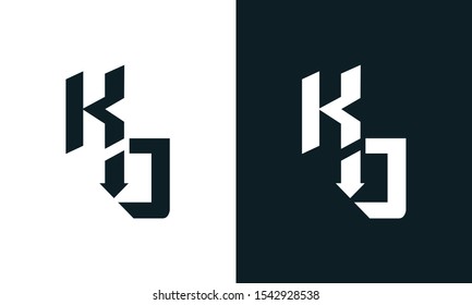 Modern abstract letter KO logo. This logo icon incorporate with two abstract shape in the creative process.