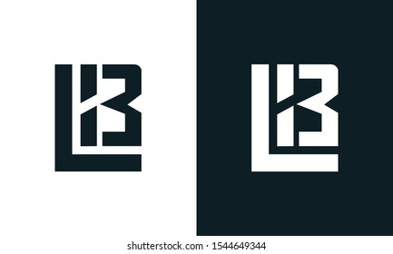 Modern abstract letter LB logo. This logo icon incorporate with two abstract shape in the creative process.