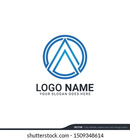 Modern abstract letter A logo design. Editable logo design