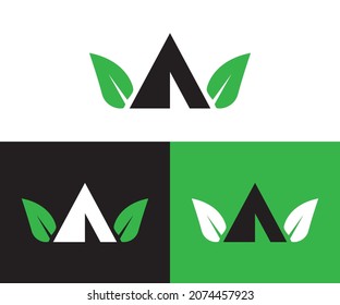 Modern abstract letter A logo design