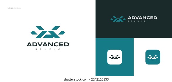Modern and Abstract Letter A Logo Design for Business and Technology Brand