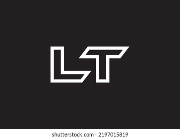 Modern abstract letter LT logo.  logo icon