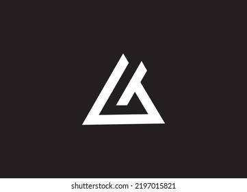 Logo de la letra abstracta moderna LT.  icono de logotipo