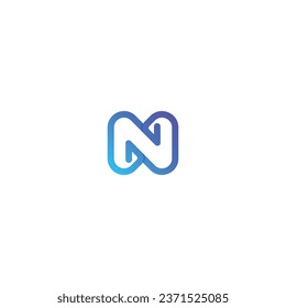 Modern abstract letter N logo design. Minimal N icon