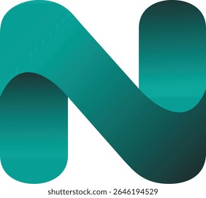 Modern abstract letter N logo with a vibrant gradient.