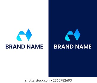 Modern Abstract letter NY logo design, NY monogram logo design vector