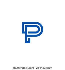 Modern Abstract Letter P Vector Logo Design Branding Symbol