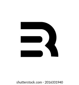 modern abstract letter r b vector logo